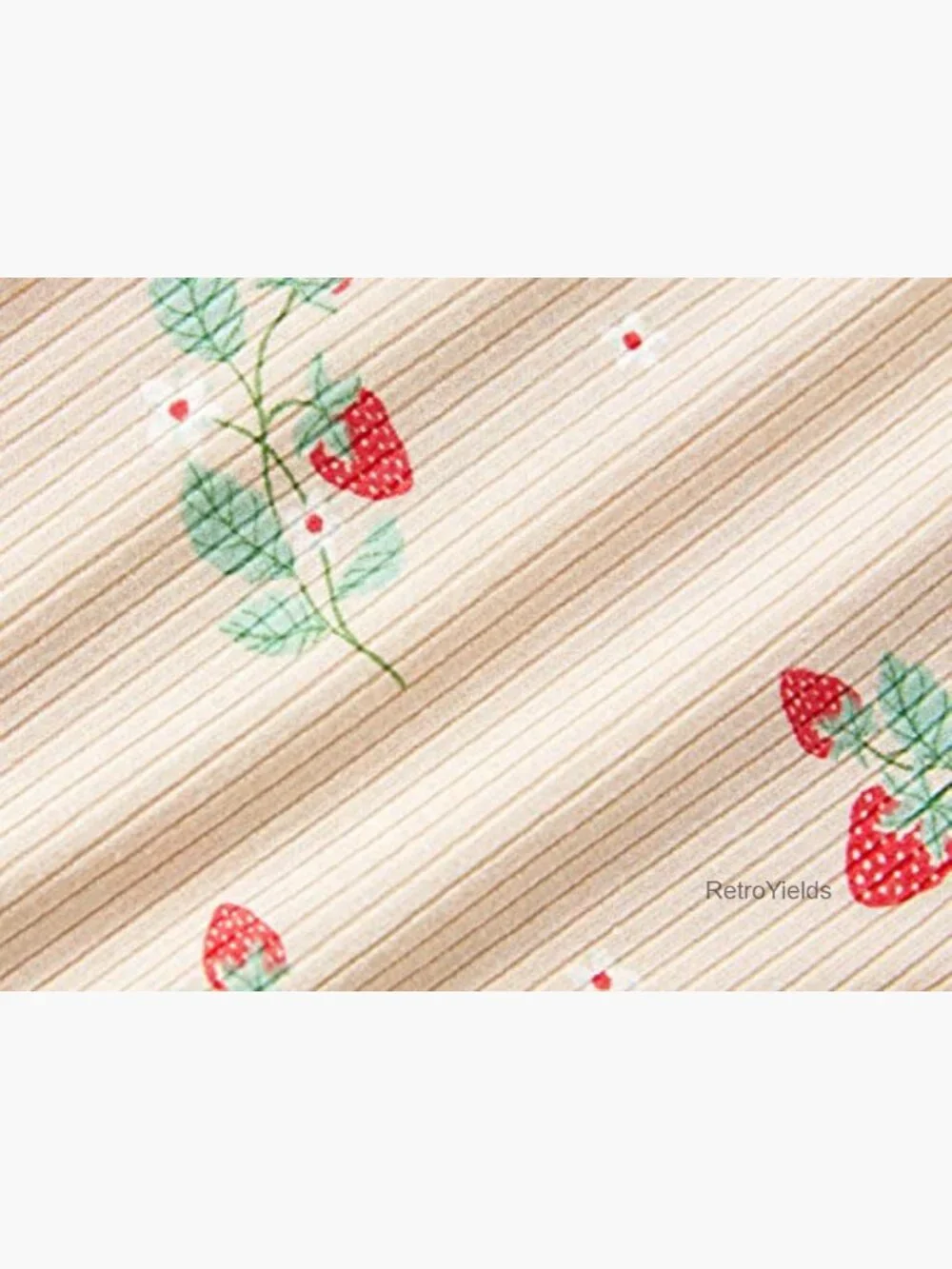 Girls Pajama Set - Strawberry Fruit Print Tee & Pants PJs 2T-10